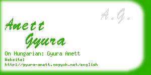 anett gyura business card